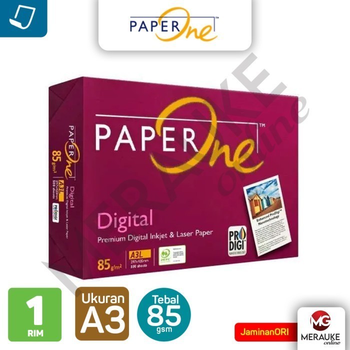 

Kertas Hvs Paper One A3 85Gsm Isi 500 Lembar