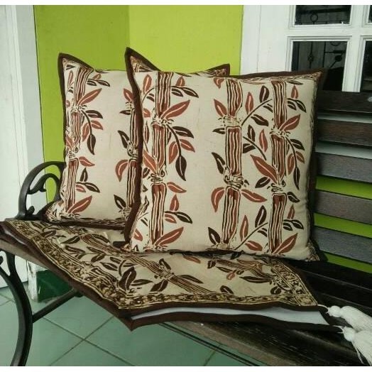 Sarung Bantal Kursi Set Batik Bambu