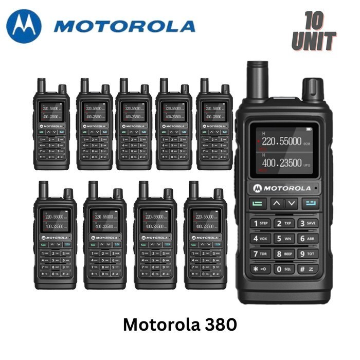 Ready Paket 10 Unit Handy Talky Motorola HX 380 HT Motorolla HX380 UHF VHF