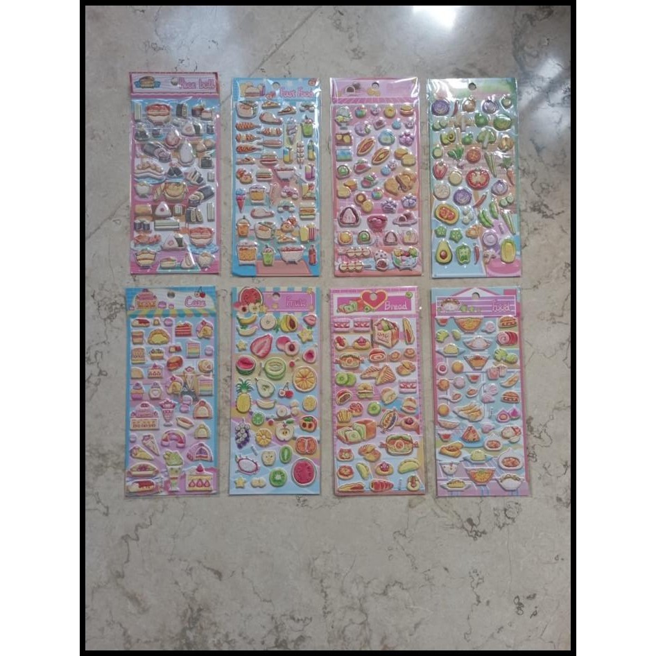 

DISKON STICKER FOOD FRUIT SNACK VEGETABLE BREAD FAST FOOD CAKE STIKER TIMBUL !!!!!