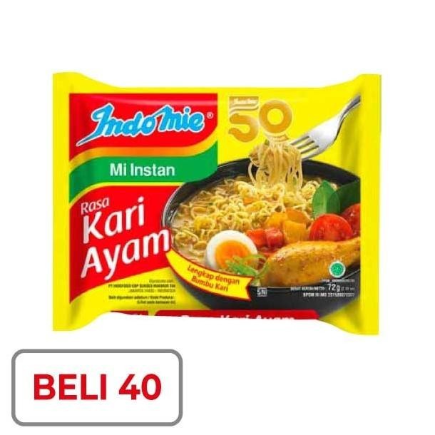 

BIG SALE INDOMIE KARI AYAM BAWANG GRG 72 GR SATU DUS / KARDUS 40 PCS !!!!!