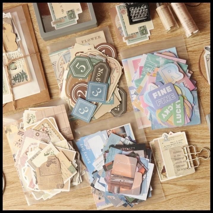 

HOT DEAL 100 LEMBAR STICKER/ PACK DECORATION AESTHETIC JOURNAL SCRAPBOOK STIKER