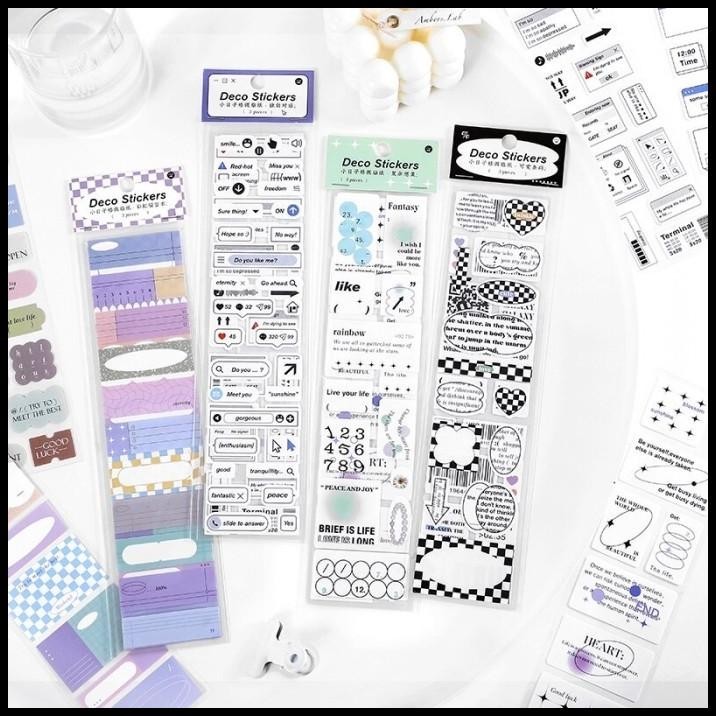 

DISKON CHAT DECO STICKER PACK STIKER DECORATION JOURNAL 3 LEMBAR/ PACK 066 !!!!!!