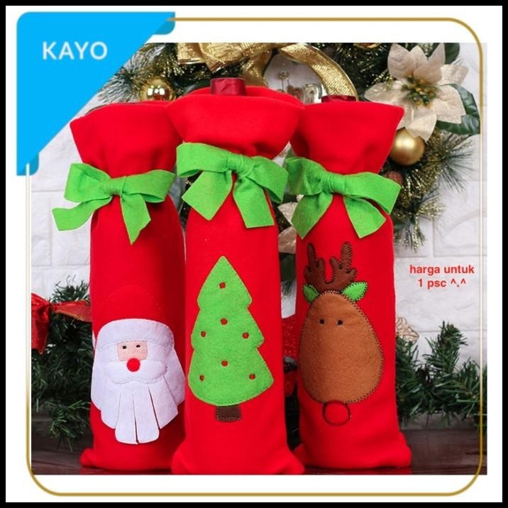 

BEST DEAL KANTONG BOTOL PITA TEMA NATAL , PAPER BAG KADO NATAL SANTA RUFOLFT !!!!
