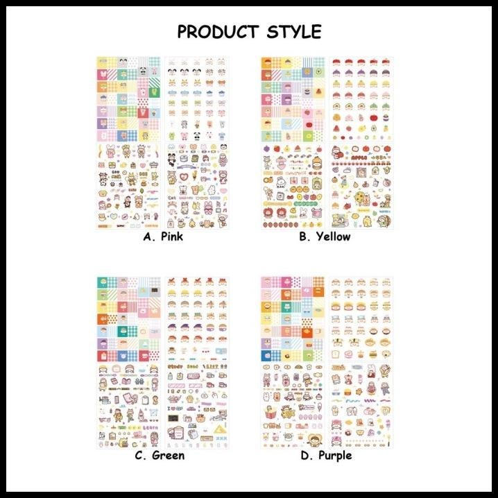 

HOT DEAL 4 LEMBAR DECO STICKER PLANNER JOURNAL CUTE KOREAN STIKER