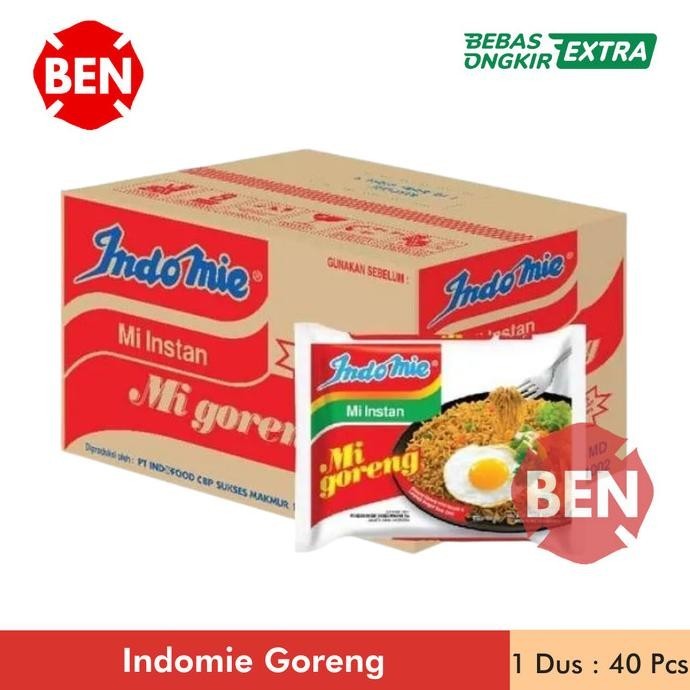 

NEW PRODUK INDOMIE GORENG 1 DUS / 40 BUNGKUS / BKS / PCS / MI INSTAN GROSIR MIE !!!!!