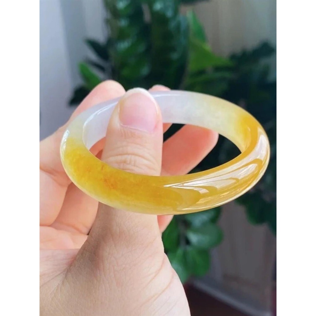 Women's Ice Waxy Kinds High-Grade Young Myanmar Mine Timber round Bar Imperial Concubine Jade Bracel