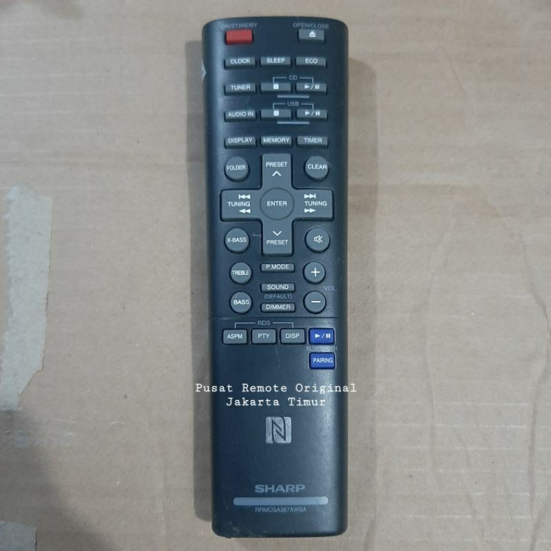 REMOTE REMOT DVD HOME THEATER SHARP RRMCGA367AWSA ORIGINAL