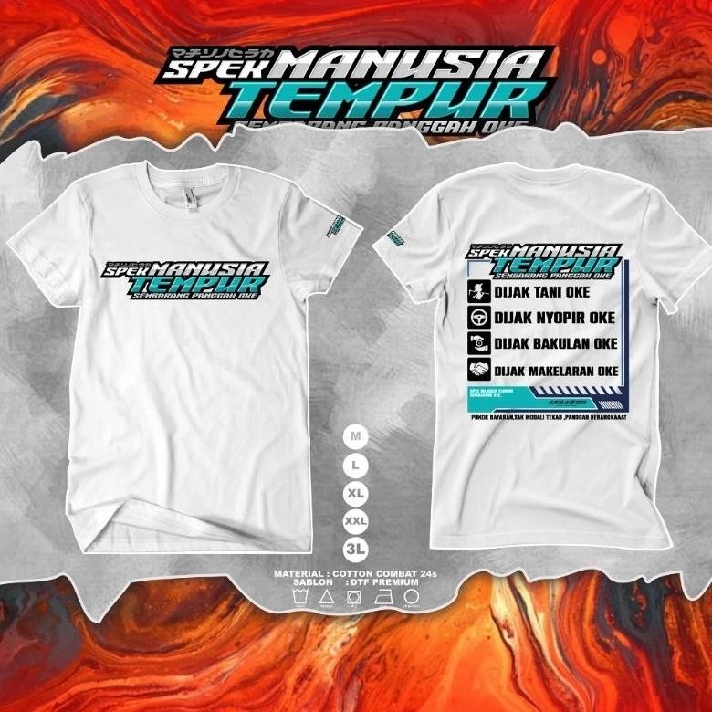 Kaos T-Shirt Spek Manusia Tempur Spek Manusia Tempur Baju Anak Dewasa Pria Wanita
