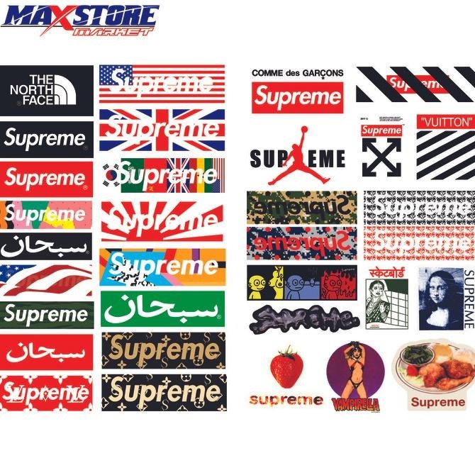 supreme sticker / sticker koper supreme / skateboard sticker pack