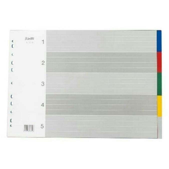 

Divider A3 Landscape Colour Plastik 5 Pages Merk Bantex 6018 Kualitas Premium