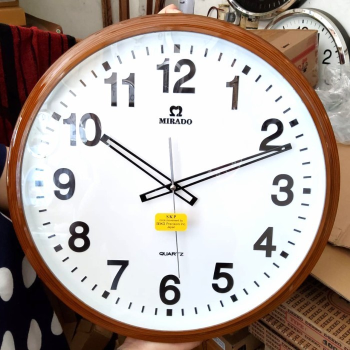 Jam Dinding Jumbo/Besar Mirado 8878 Besar 50Cm Mesin Seiko Sweep