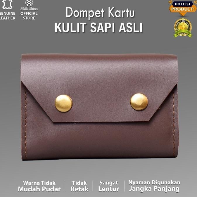 

Genuine Leather Card Holder Name Tag Tempat Kartu Nama Kulit Asli Premium Murah Baru