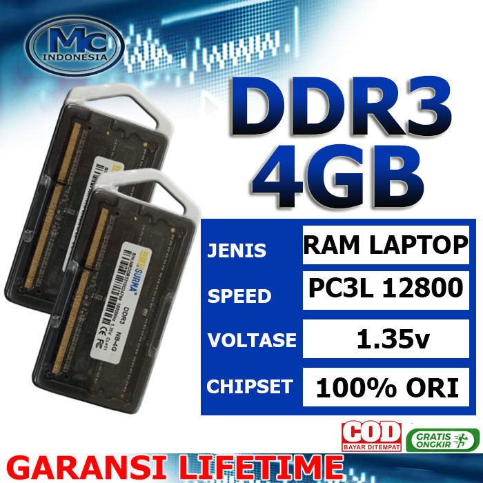 Ram Laptop Ddr3 4Gb Pc-10600