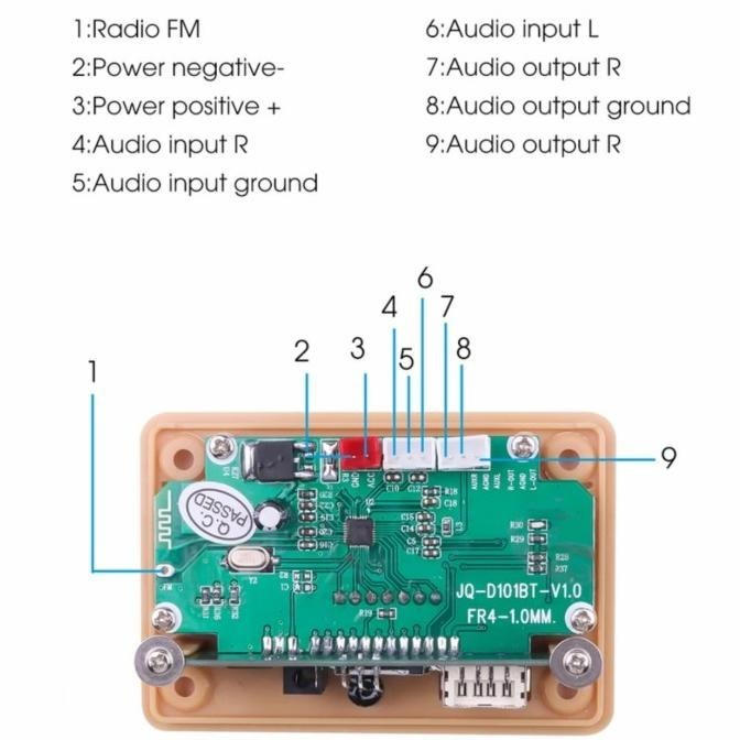xon papan modul amplifier bluetooth mp3 player power audio speaker