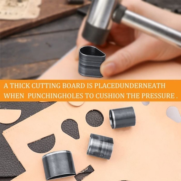 

24Pcs Alat Pembolong Kulit Diy Handmade Leather Punching Tools