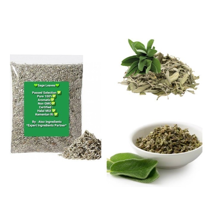 

Adlian Daun Sage Kering 250 Gr / Sage Leaf Dry 250 Gr