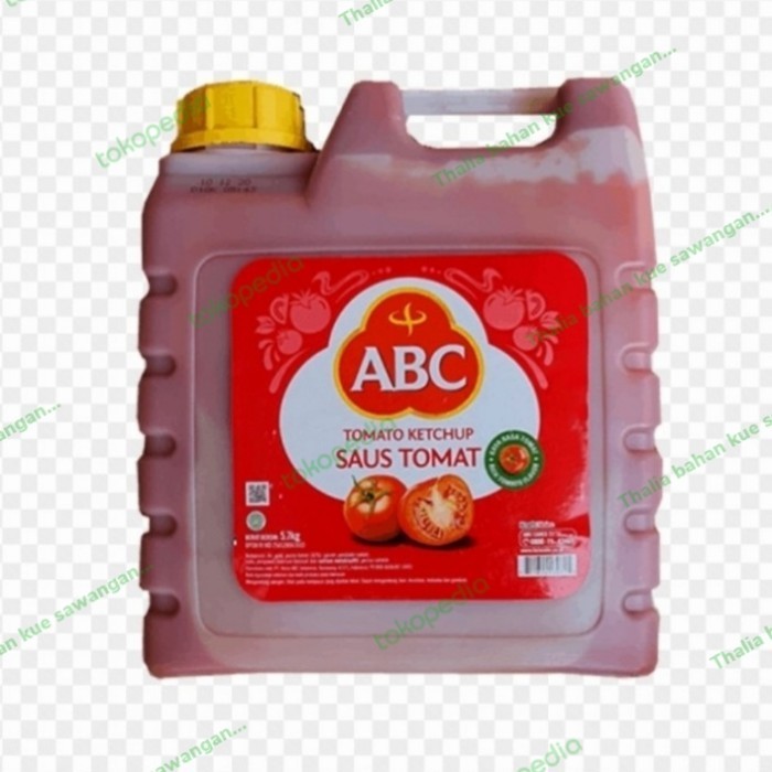

Abc Saus Tomat Jerigen 5.7Kg, Saus Cocolan, Topping Makanan, E Dll