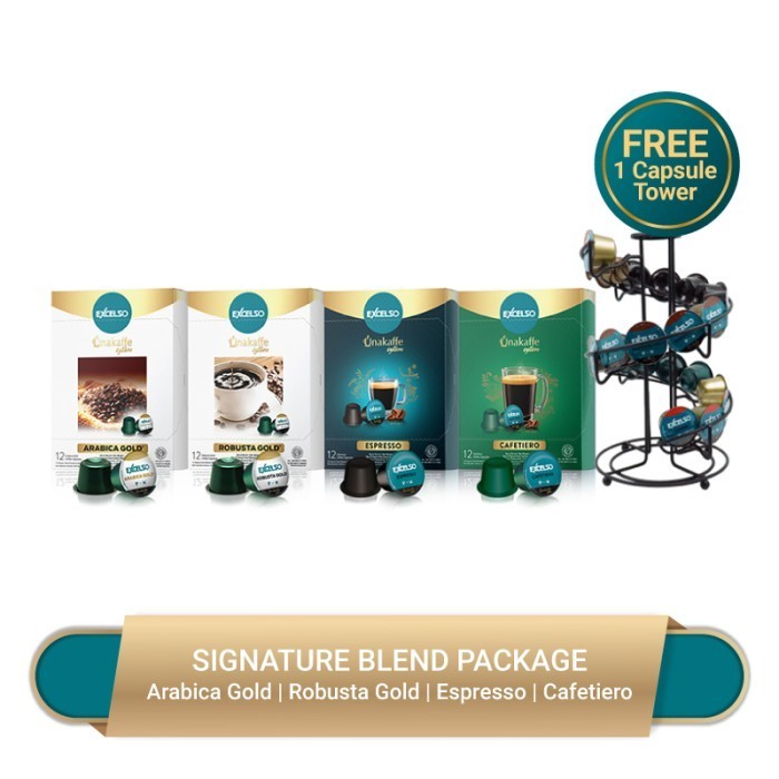 

Excelso Unakaffe Kopi Kapsul Signature Blend Package