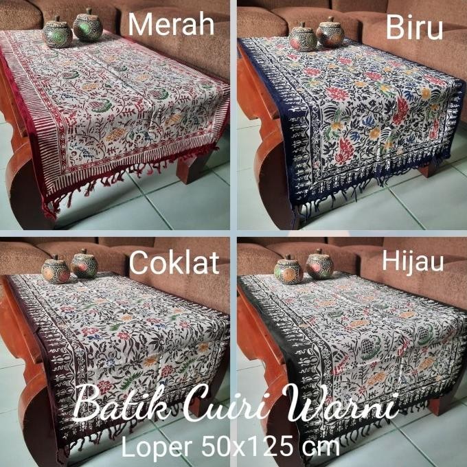 Taplak Meja Tamu Batik Persegi Panjang 50X120 Cm Barnabe