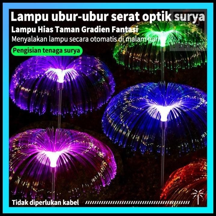 DJDMAX LAMPU BUNGA HIAS TAMAN TENAGA SURYA OUTDOOR/LAMPU AIR MANCUR/LAMPU TAMAN LED SOLAR BERUBAH 7 