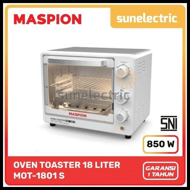 MASPION MOT-1801S OVEN TOASTER LISTRIK KAPASITAS 18L LOW WATT 425 WATT