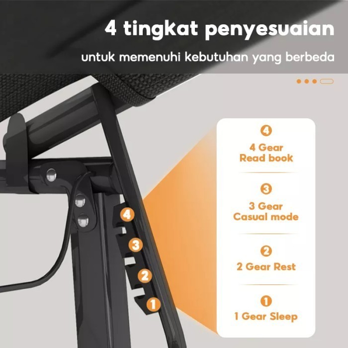 

Kursi Lipat Outdoor Portable Malas Santai Kokoh Rangka Hitam