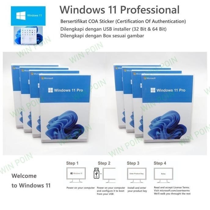 

Win 11 Professional (Sticker Key Coa & Stiker Logo Original + Box)