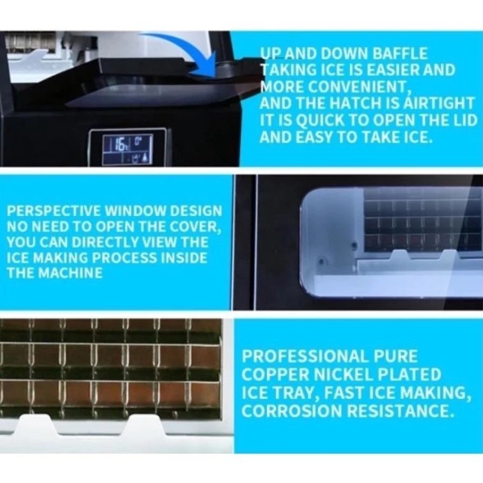 

Mesin Ice Cube 40 Kg Black Ice Maker