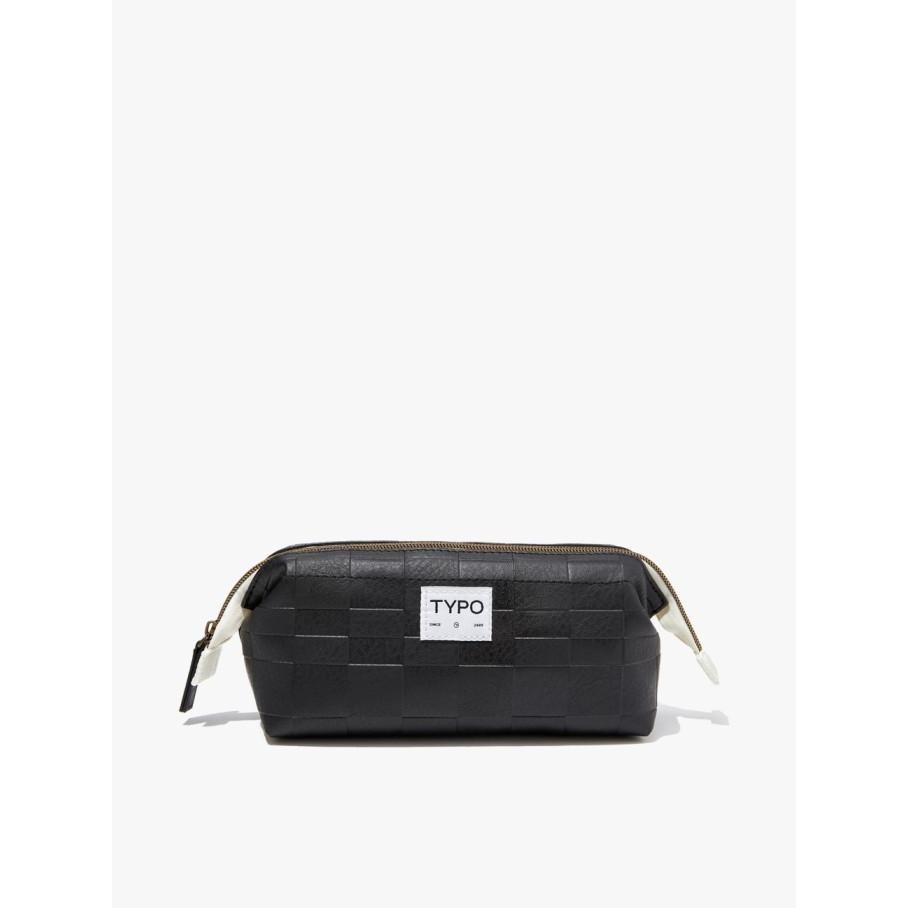 

Typo - Tempat Pensil - Recycled Mix Pu Billie Pencil Case - Black Chec