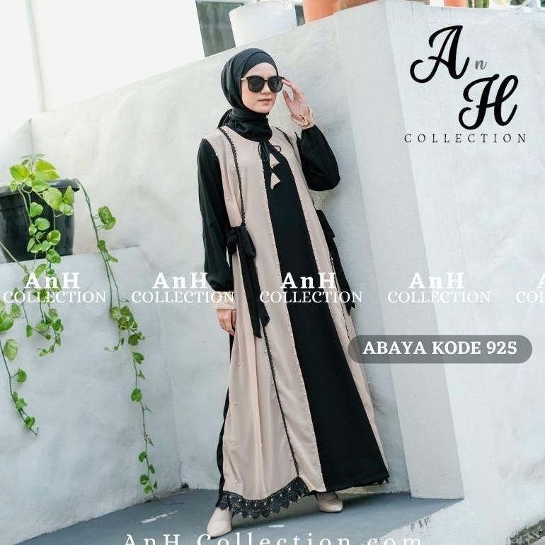 Gamis Abaya Remaja Kode 925 Exclusive Maxi Dress Hitam Tuey Dubai Saudi Umroh Haji Arab Ori Busana M