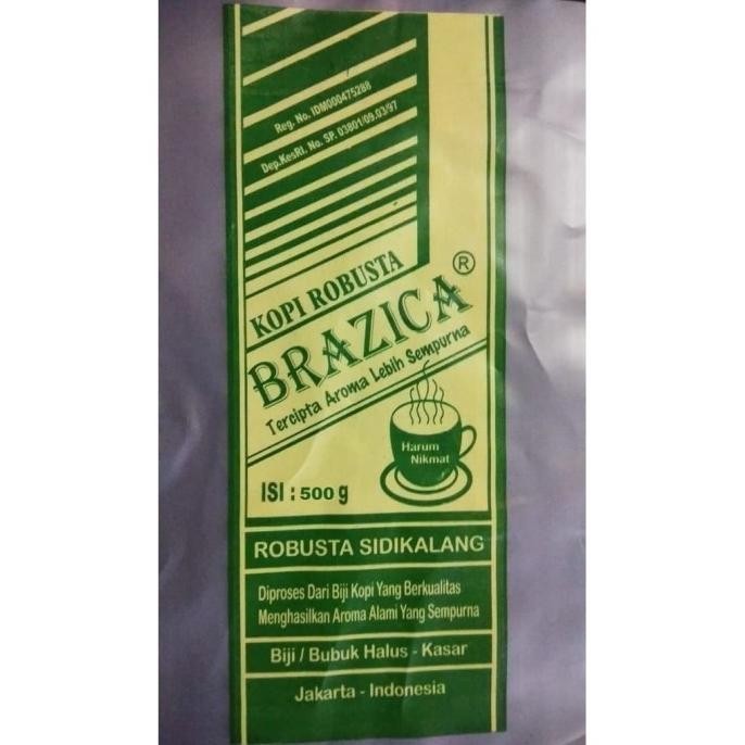 

Kopi Bubuk Robusta Sidikalang 500 Gram Merek Brazica " Super Quality