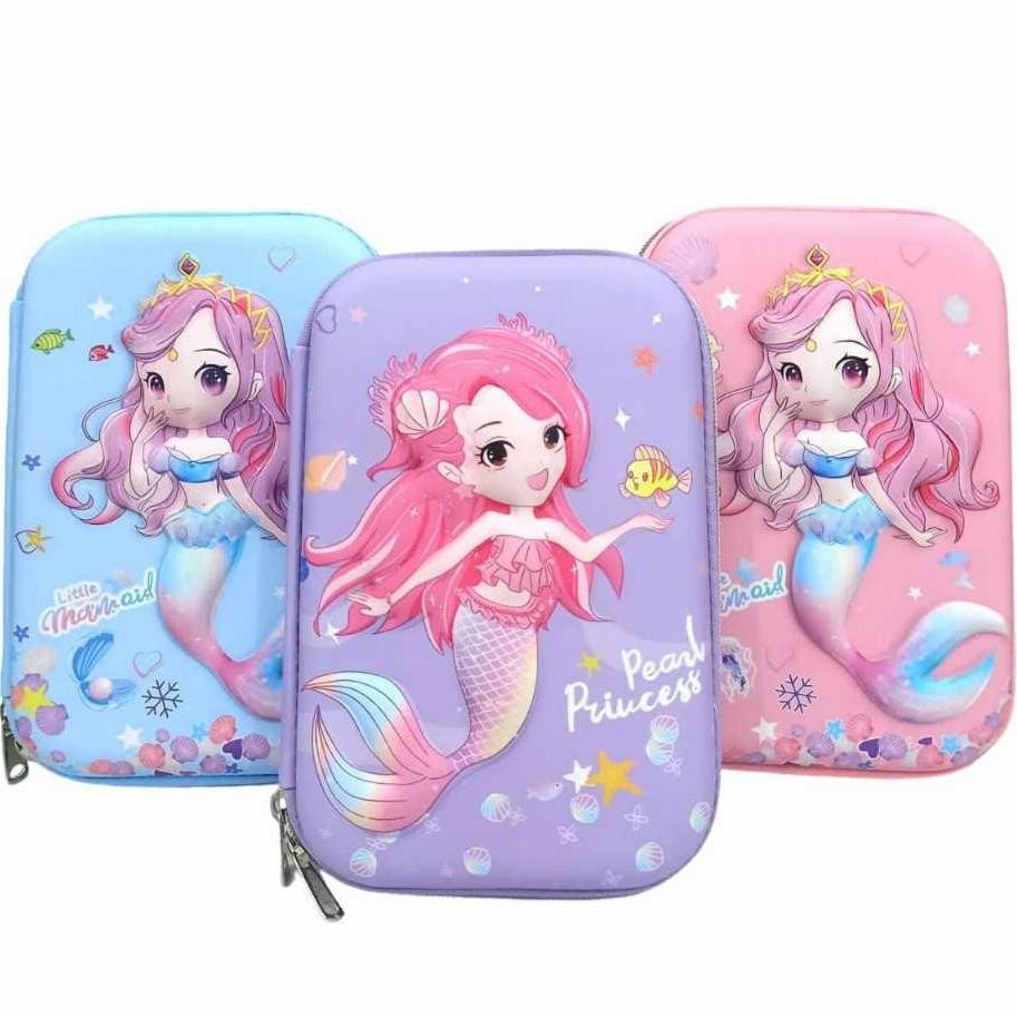

Kotak Pensil Mermaid Tempat pensil case hardtop 3D Timbul Keren Berkualitas Original