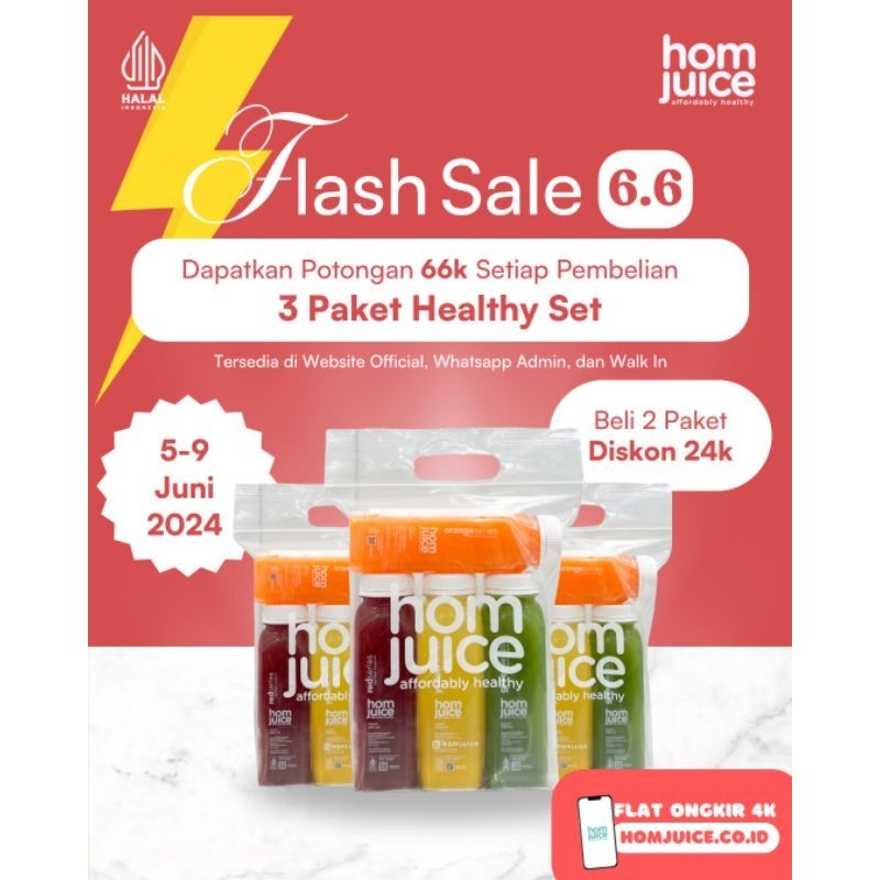 

[FLASH SALE 6.6] 3 Paket Healthy Set Cold-Pressed Juice (12 Botol 250ml)