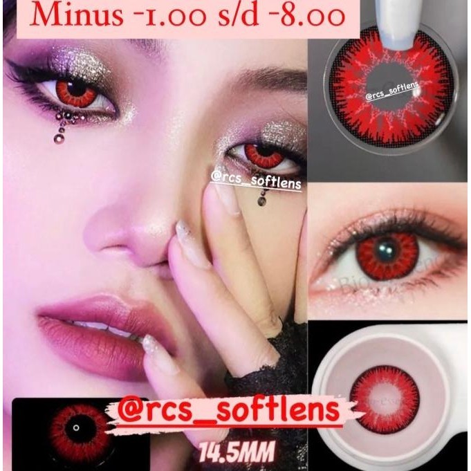 RCS Softlens cosplay halloween softlens merah biru hijau abu AYY