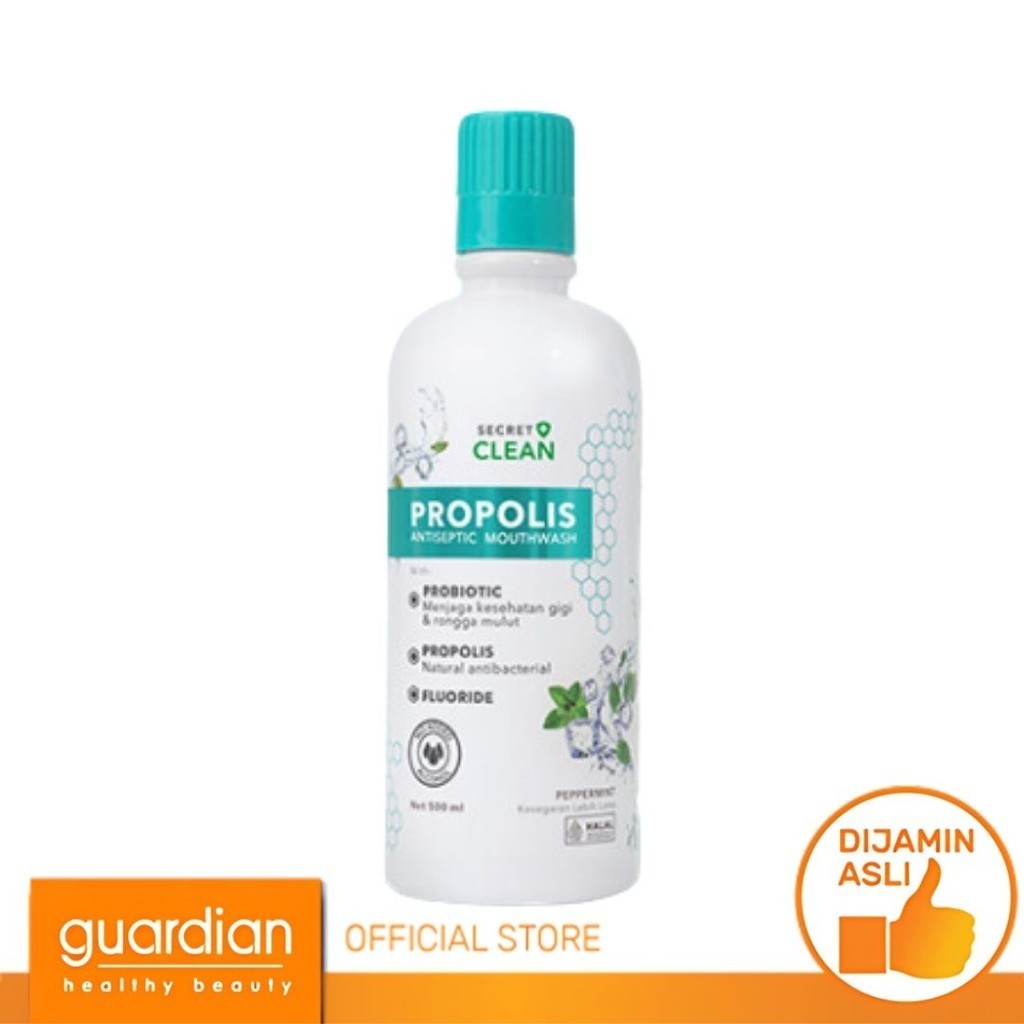 Secret Clean Propolis Antiseptic Mouthwash Peppermint 500Ml