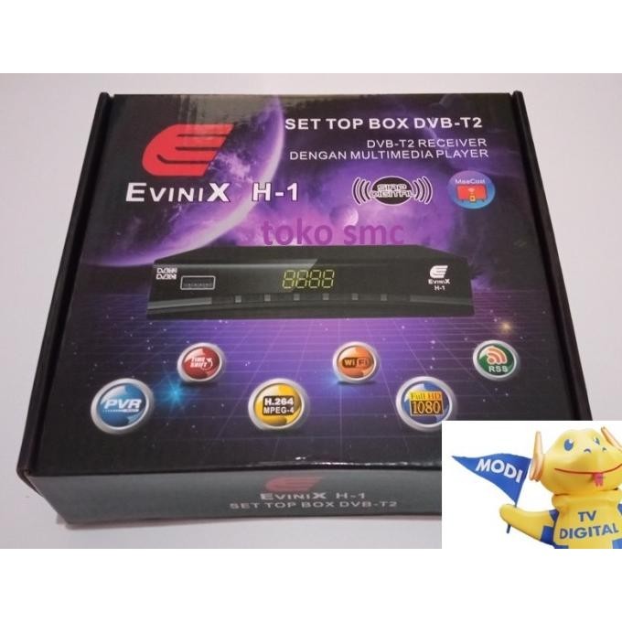 Skybox Evinix h-1 Set Top Box DVB-T2 tv digital / tv kabel (rca)