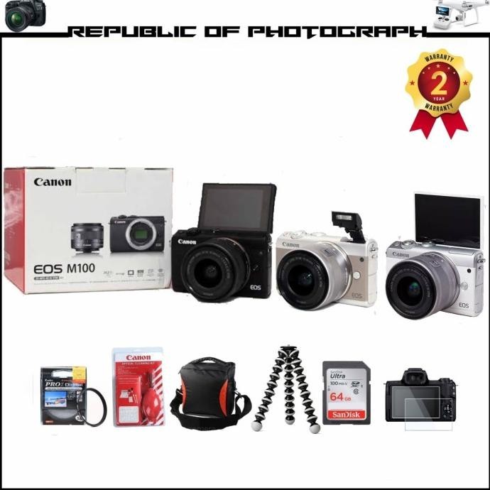 CANON EOS M100 KIT 15-45MM IS STM / KAMERA MIRRORLESS