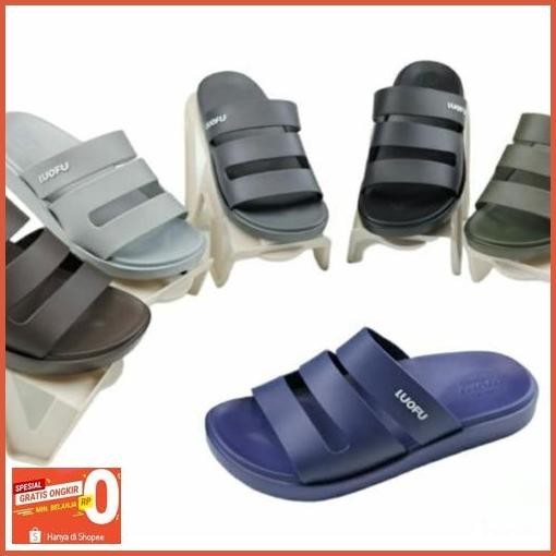 Original Luofu 6222 E01 Sandal Selop Pria/Sendal Kokop Cowok Bahan Bermutu