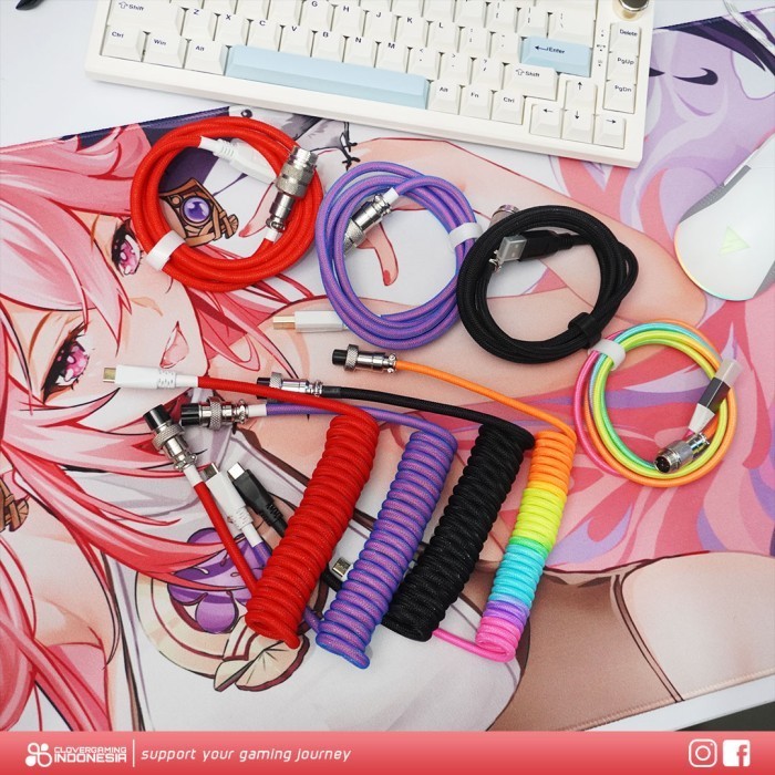 Noxelic Coiled Cable Type C - For Mechanical Keyboard