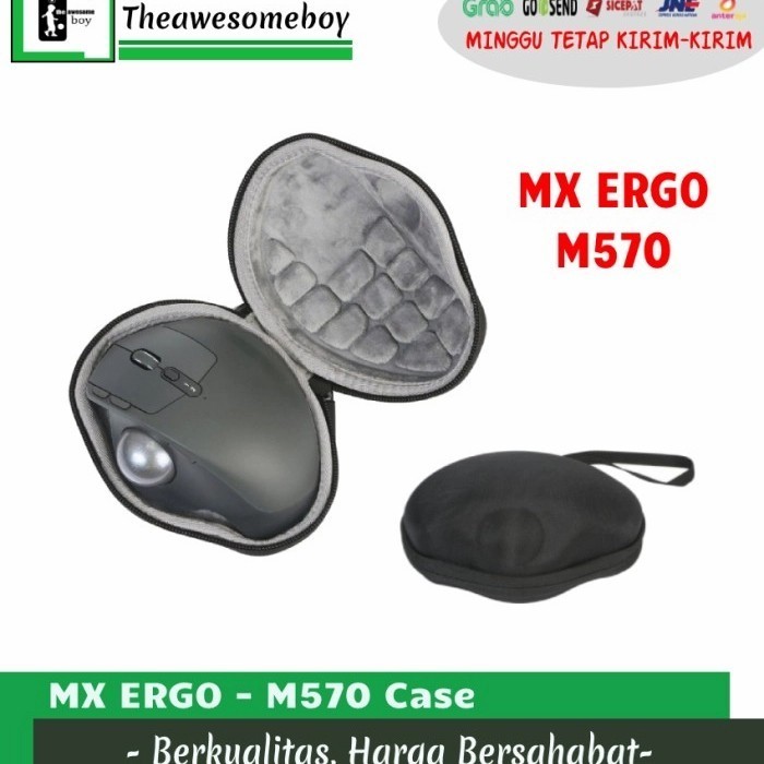 Logitech Trackball Mx Ergo M570 Mouse Hard Case Casing Eva Cover