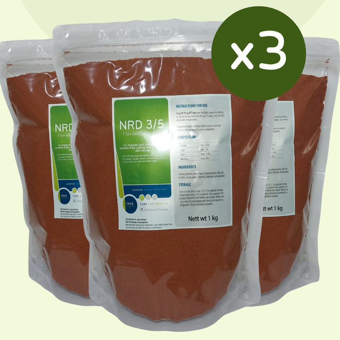 PELET NRD 3KG 3/5 300 - 500 MIKRON PAKAN BURAYAK CUPANG DAN GUPPY