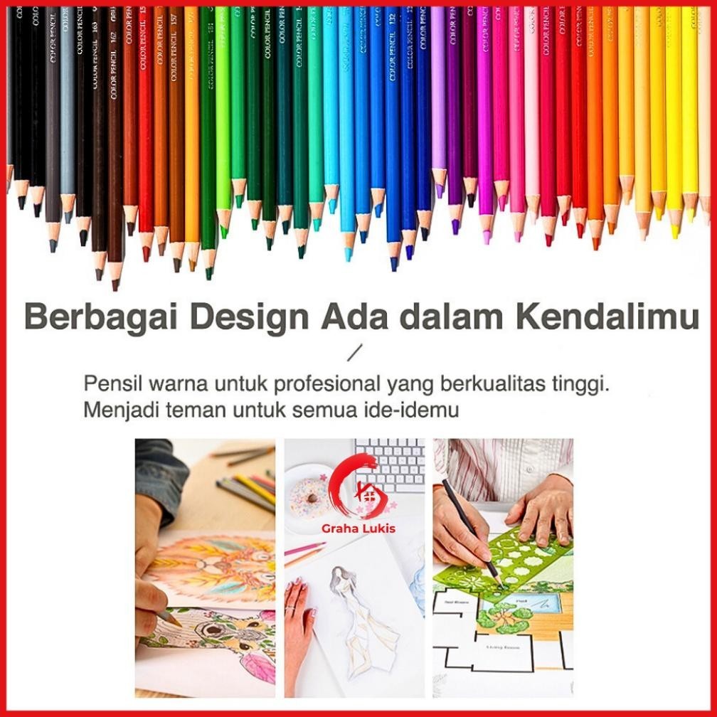 

hj-43 Deli High-grade Oil Pencil Color Pensil Warna Minyak 24 / 36 / 48 / 72 Hemat