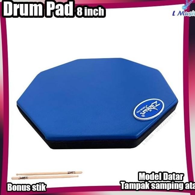 Premium Pad Drum 8In Latihan Sticking Drum Pad Asmiantopuspasaricollection