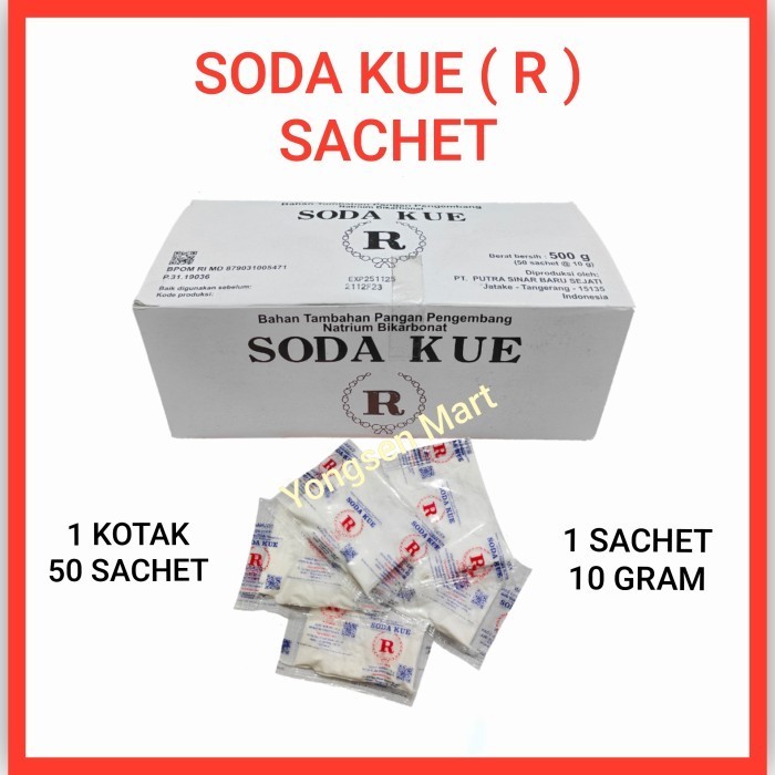 

( 1 KOTAK ) Soda Kue R / Soda R sachet 10gr K01