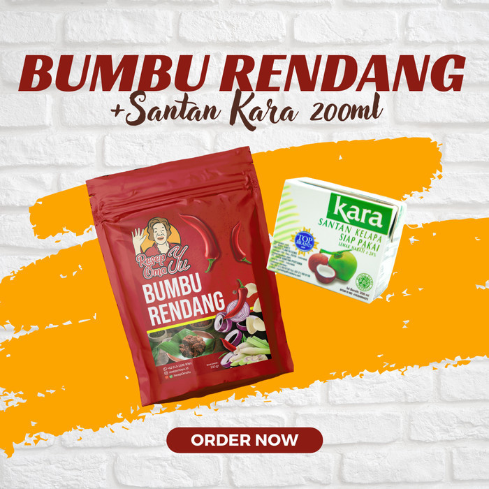 

Bumbu Rendang Ala Resep Oma Yu 230Gr + Kara Santan 200Ml