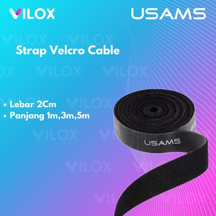 

USAMS STRAP PENGIKAT CABLE KABEL CHARGER LAPTOP KOMPUTER