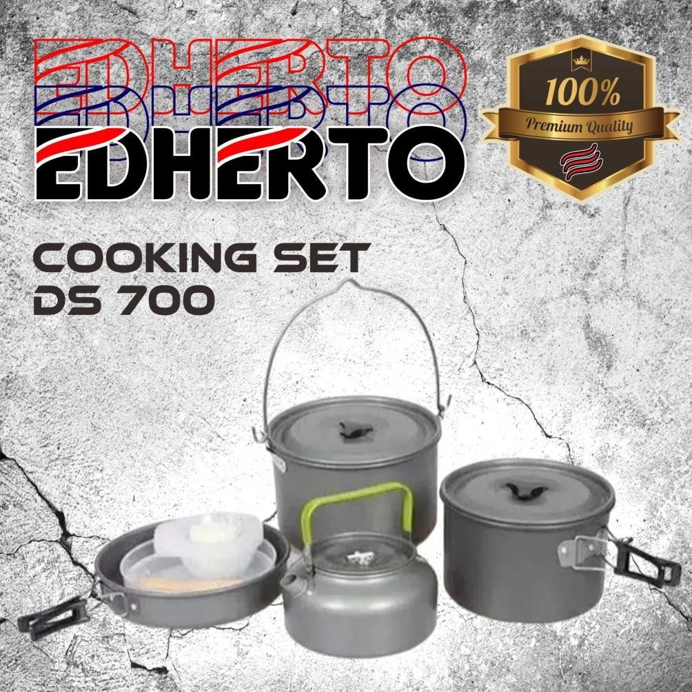 JAKALA PERALATAN MASAK CAMPING DS 700 - COOKING SET NESTING DS 700 - PERLENGKAPAN MASAK LENGKAP SERB
