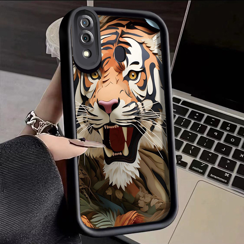 Casing Hp Samsung Galaxy A30 A20 M10s Case Casing Softcase HP lembut pola harimau Kesing ponsel tren