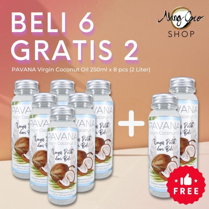 

Pavana Virgin Coconut Oil Paket Hemat 2 Liter - Vco 250Ml Isi 8 Pcs